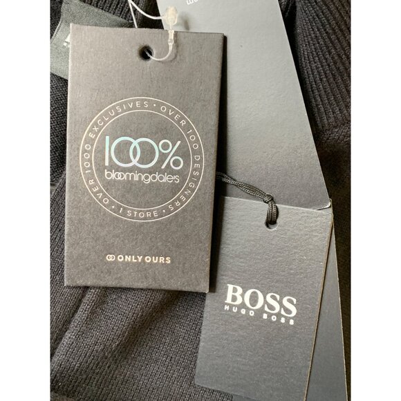 NWT Hugo Boss Mens 1/4 Zip Pullover Sweater M Wool Blend Black RHH10568 - Picture 10 of 11